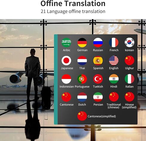 Language Translator Device No WiFi Needed, 2026 Upgraded AI Translator Support ChatGPT,150+ Languages Instant translator Support Offline/Recording/Photo/Voice Translation Real Time for Travel Business in Kuwait