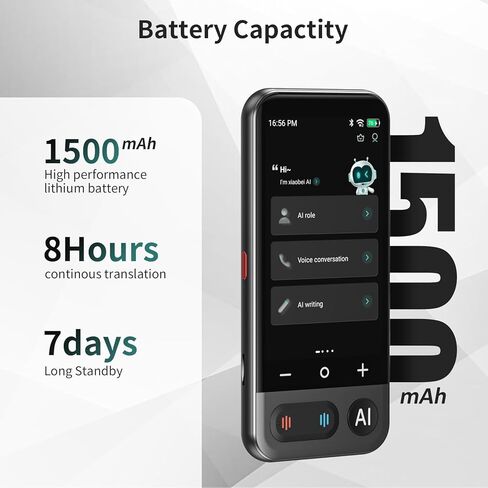 Language Translator Device No WiFi Needed, 2026 Upgraded AI Translator Support ChatGPT,150+ Languages Instant translator Support Offline/Recording/Photo/Voice Translation Real Time for Travel Business in Kuwait