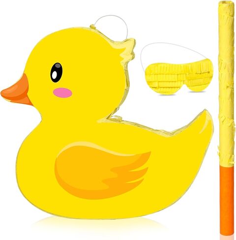 Aoriher Duck Pinata Duck لوازم حفلات أعياد الميلاد بيناتا البط مع عصابة رأس صفراء لتزيين حفلات أعياد الميلاد in Kuwait