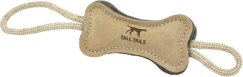 Tall Tails Bone Tug Natural Leather 16" Dog Toy in Saudi Arabia