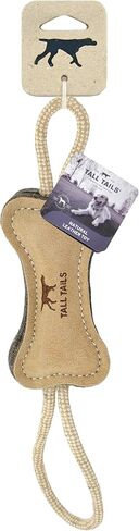 Tall Tails Bone Tug Natural Leather 16" Dog Toy in Saudi Arabia