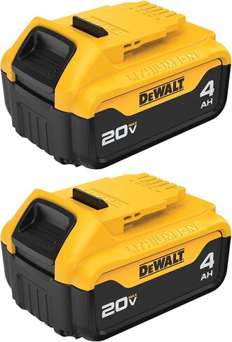 DEWALT 20V MAX Battery XR POWERPACK™ 4Ah Lithium Ion, 50% More Power, Dewalt Battery Compatible with 20V MAX Tools, 2 PK (DCB2104-2) in Saudi Arabia