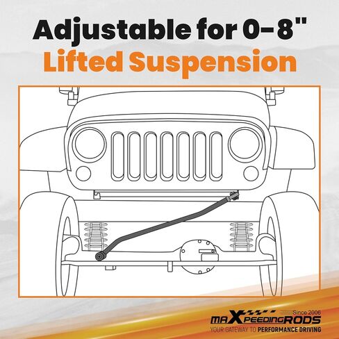 قضيب مسار أمامي قابل للتعديل 0-8 بوصة من maxpeedingrods لسيارة Ford F250 F350 2005-2016 4X4 4WD، قضيب قضيب Panhard in Kuwait