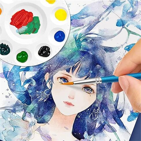 200pcs Paint Brushes Set Acrylic Flat Round Pointed Craft for Watercolor Oil Painting in Kuwait