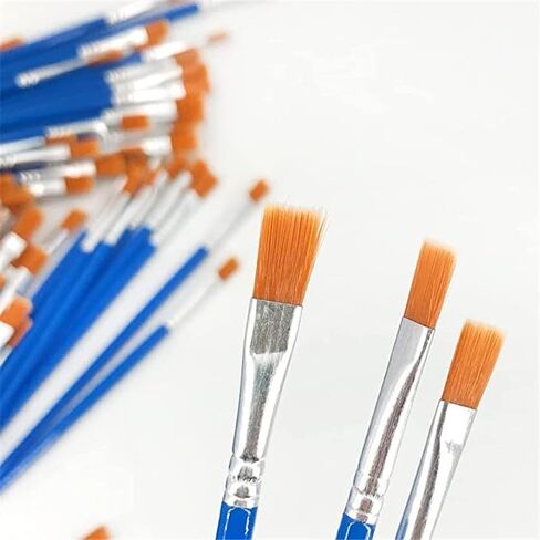 200pcs Paint Brushes Set Acrylic Flat Round Pointed Craft for Watercolor Oil Painting in Kuwait
