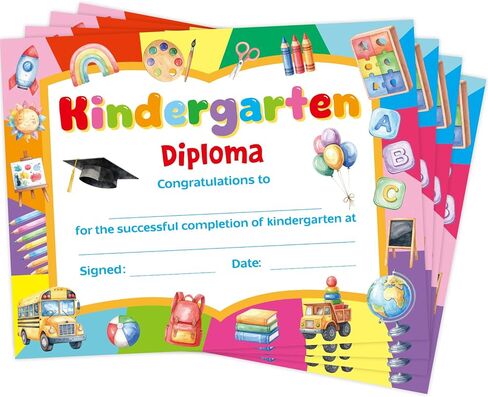 Ceiba Tree Kindergarten Diploma PRE-K Certificates Diplomas Kindergarten Certificate Graduation 2026 Award Supplies 8.5 x 11 inch 30 Pcs for Students Teachers in Kuwait