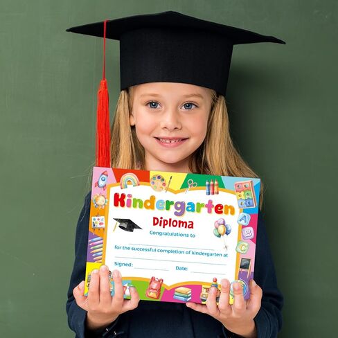 Ceiba Tree Kindergarten Diploma PRE-K Certificates Diplomas Kindergarten Certificate Graduation 2026 Award Supplies 8.5 x 11 inch 30 Pcs for Students Teachers in Kuwait