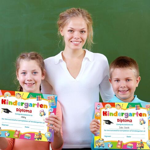 Ceiba Tree Kindergarten Diploma PRE-K Certificates Diplomas Kindergarten Certificate Graduation 2026 Award Supplies 8.5 x 11 inch 30 Pcs for Students Teachers in Kuwait