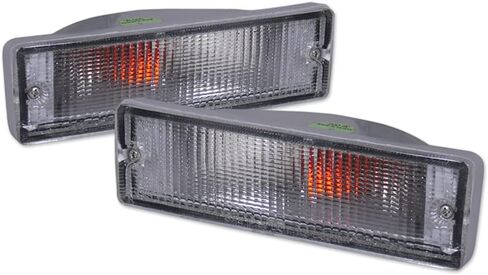 Chrome Clear Housing Front Bumper Turn Signal Lights Parking Lamps ks Compatible With 87-95 Pathfinder / 88-97 Hardbody D21 Pickup Truck in Kuwait