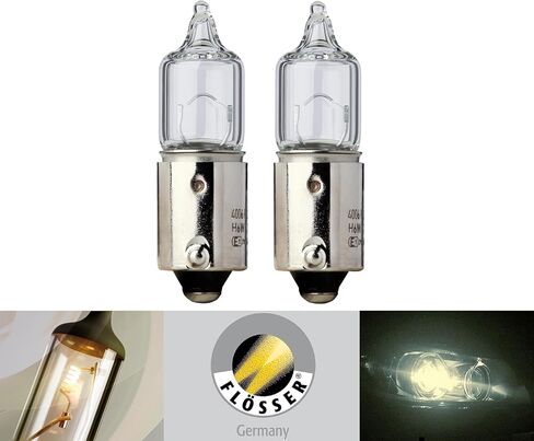Flosser المتوهجة BAX9s 6W Stock 4006 عكس احتياطية أمامية لخريطة وقوف السيارات استبدال لمبات الإضاءة (عبوة من 2) صنع في ألمانيا in Kuwait