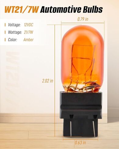 Dual Filament Orange Automotive Bulbs Fit for Brake Stop Tail and Parking Lights in Kuwait