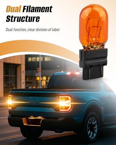 Dual Filament Orange Automotive Bulbs Fit for Brake Stop Tail and Parking Lights in Kuwait