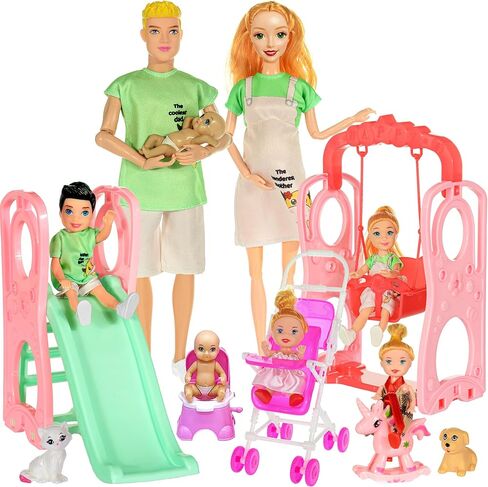 ebuddy Doll Clothes 7 Set Doll Dress and 1 Backpack for 14-16 inch Baby Dolls,18 inch Dolls in Saudi Arabia