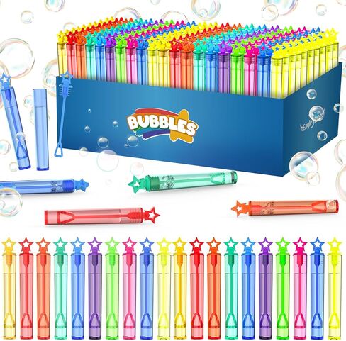 EagleStone 32 Pcs Star Bubble Wands Bulk for Kids, 8 Color Mini Bubble Party Favors, Goodie Bag Stuffers, Classroom Prizes, Birthday Gifts, Easter Basket, Carnival, Summer Outdoor Toys for Toddlers in Kuwait