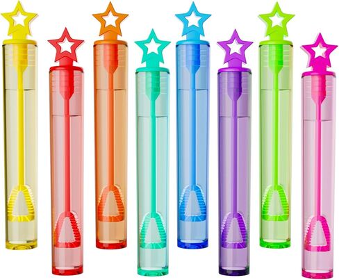 EagleStone 32 Pcs Star Bubble Wands Bulk for Kids, 8 Color Mini Bubble Party Favors, Goodie Bag Stuffers, Classroom Prizes, Birthday Gifts, Easter Basket, Carnival, Summer Outdoor Toys for Toddlers in Kuwait
