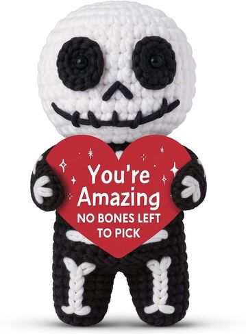 Funny 20th Birthday Gift for Her Him, Goodbye Teens Handmade Crochet Skeleton, Happy 2006 20th Birthday Decorations, 20 Year Old B-Day Gifts for Friends Daughter Son Sister Brother in Kuwait