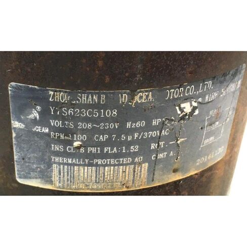 Replacement for Zhongshan Broad-Ocean Y7S623C5108 Condenser Motor 230V HC39GQ232 Used #ME632#Used #Tested in Kuwait