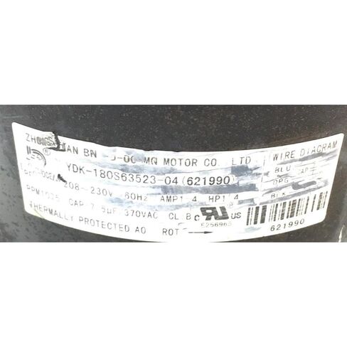 Replacement for Zhongshan Broad-Ocean YDK-180S63523-04 Condenser Motor 621990 230V Used #MP357#Used #Tested in Kuwait
