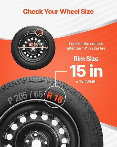 أغطية عجلات VEVOR Hubcaps، مجموعة 15 بوصة مكونة من 4 أغطية إطار عجلة استبدال OEM، أغطية محور السيارة مقاس R15، أغطية إطارات ABS عالمية ذات 10 أذرع لسيارة Hyundai شيفروليه فورد هوندا، فضي/أسود in Kuwait