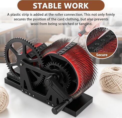 Consfly Wool Drum Carder Electric Yarn Spinning Wheel for Wool Combing Blending & Yarn Making in Kuwait