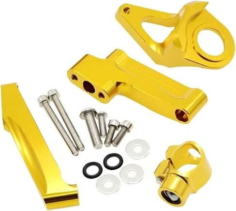 CNC Steering Damper Compatible with GSX-R GSXR 1300 1998-2016 2001 2002 2003 2004 2005 2006 2007 Mounting Bracket(Black) in Kuwait