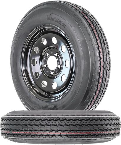 حافة إطار مقطورة eCustomrim 2-Pack 5.30-12 530-12 نطاق تحميل 12 بوصة C 5 عجلة سوداء - ضمان لمدة عامين مع جانب الطريق مجانًا in Kuwait