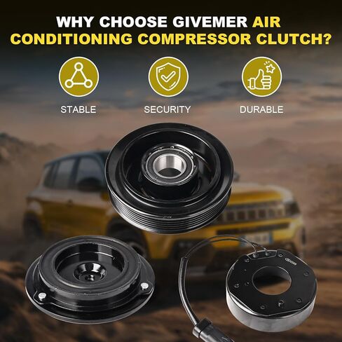 Air Conditioning A/C Compressor Clutch Kit Compatible with 2004-2007 Dodge Dakota 6 CYL 3.7L 8 CYL 4.7L in Kuwait