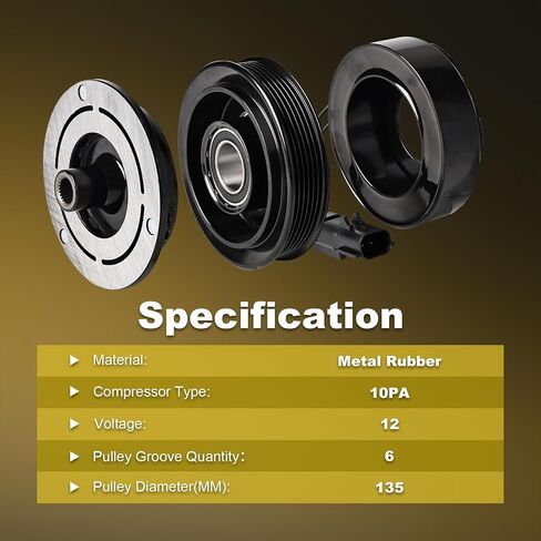 Air Conditioning A/C Compressor Clutch Kit Compatible with 2004-2007 Dodge Dakota 6 CYL 3.7L 8 CYL 4.7L in Kuwait
