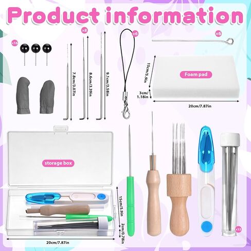 Lyksgir 70 Colors Needle Felting Kit, Wool Roving Set, Wool Felting Tool Starter Kit, for DIY Needle Feltings Beginners in Kuwait
