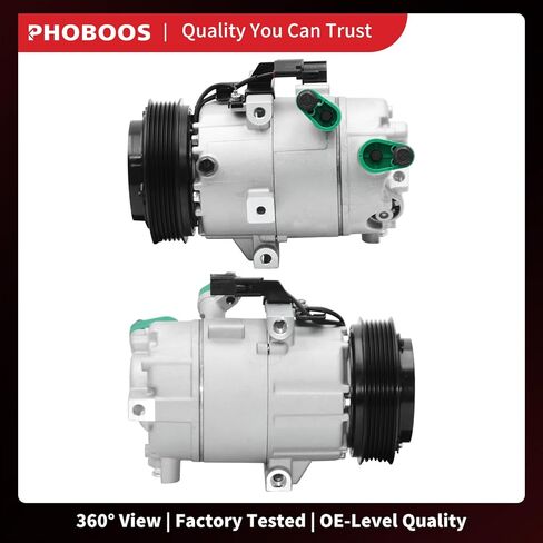 PHOBOOS A/C Compressor with Clutch Compatible with Kia Forte 2014-2018 1.8L/2.0L; Forte Koup 2014-2017, Forte5 2014-2018 & Hyundai Elantra GT 2013-2017, 2.0L, Fast Cooling, Ref.CO29274C in Kuwait