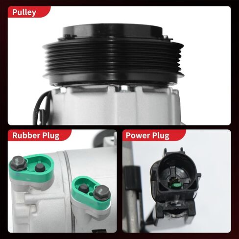 PHOBOOS A/C Compressor with Clutch Compatible with Kia Forte 2014-2018 1.8L/2.0L; Forte Koup 2014-2017, Forte5 2014-2018 & Hyundai Elantra GT 2013-2017, 2.0L, Fast Cooling, Ref.CO29274C in Kuwait