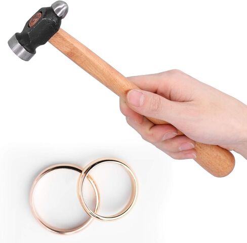 Ball Peen Hammer, Round and Flat Double Head Small Hammer with Wood Handle, for Jewelry Making and Home Repair in Kuwait