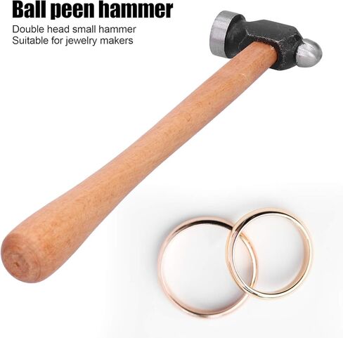 Ball Peen Hammer, Round and Flat Double Head Small Hammer with Wood Handle, for Jewelry Making and Home Repair in Kuwait