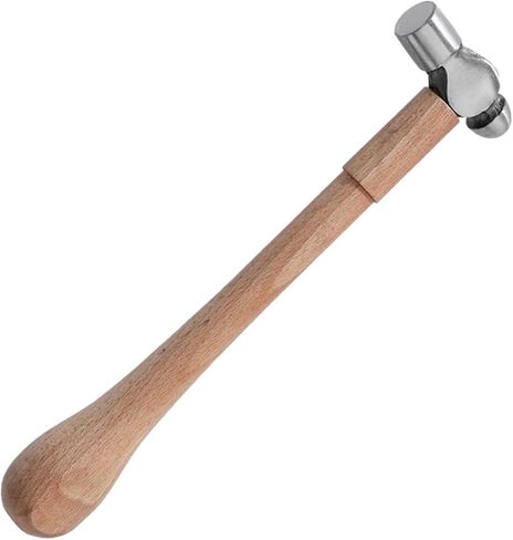 Jewelry Making Hammer Chasing Hammer for Jewelry Making with Wooden Handle Ball Pein Hammer for Metalworking Blacksmiths, Length 25.7cm in Saudi Arabia