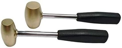 Brass Mallet 1Lb + 2Lb Set of 2 Hammer I Stamping Texturing Forming Hammer Jewelry Silversmiths Metalsmiths Craft Making Tool I Made In India in Kuwait