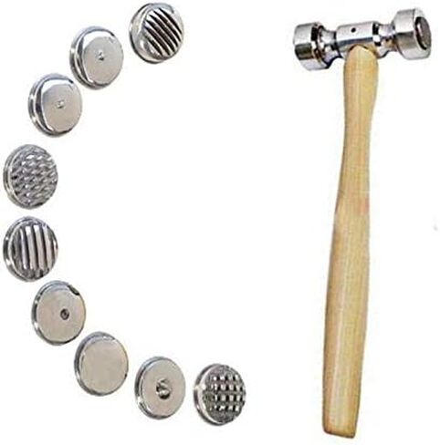 9 in 1 Texturing Hammer with 9 Interchangeable Heads in Different Patterns in Kuwait