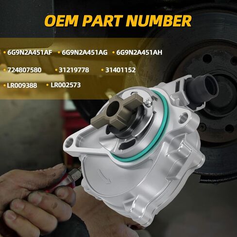 Brake Vacuum Pump Compatible with Volvo S60 S80 XC60 XC70 XC90,For Land Rover LR2 2008-2012, Replaces 6G9N2A451AF LR009388 LR002573 31219778 in Kuwait