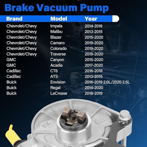 مضخة تفريغ 12686657 متوافقة مع Chevy Impala 2014-2019، Malibu 2013-2015، Blazer Colorado Traverse Camaro 2019-2020، GMC Canyon Acadia، Cadillac CT6 ATS، Buick Regal Lacrosse Envision (2.0L/2.5L) in Kuwait