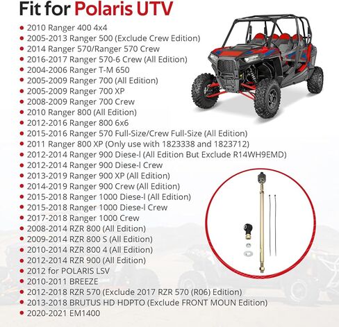 JAVIK طقم قضيب ربط رف التوجيه الأيسر لـ Polaris RZR Ranger 400 500 570 700 800 900 1000 2008-2021 Breeze Brutus EM1400 in Kuwait