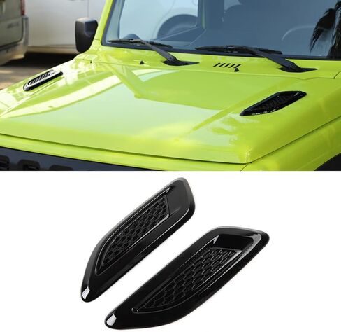Hood Vents Scoop Bonnet Air Vents Cover Engine Hood Air Flow Intake Trim for Suzuki Jimny 2019-2026 Dodge Durango 2011+ Exterior Accessories Universal for RV, SUV, Truck, Black in Saudi Arabia