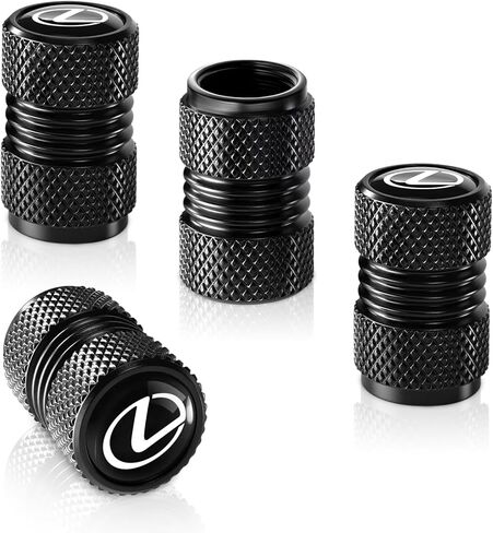 Tire Valve Stem Cap Cover for Lexus RX ES GS LS NX RS GX LX RC LC RX350 is250 GX460 Belt O-Ring Seal Corrosion Resistant Tire Valve Stem Air Cap 4 Pack Black in Kuwait