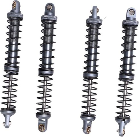 4pcs 110mm RC, Dual Stage Spring Adjustable Damper for 1/10 RC Crawler Car Upgrade, with Spare Springs (Gold) in Kuwait