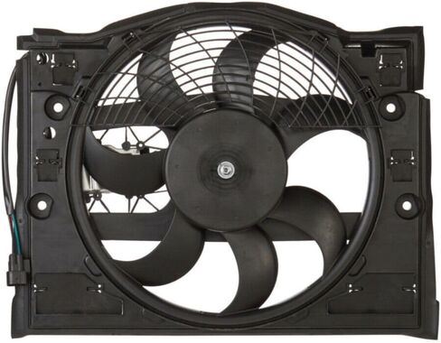 Condenser Fan Assembly for BMW for 325Ci 2.5L 2001-2006 for 325i 2.5L 2001-2006 for 325xi 2.5L 2001-2005 for 330Ci 3.0L 2001-2006 for 330i 3.0L 2001-2006 for 330xi 3.0L 2001-2005 in Saudi Arabia