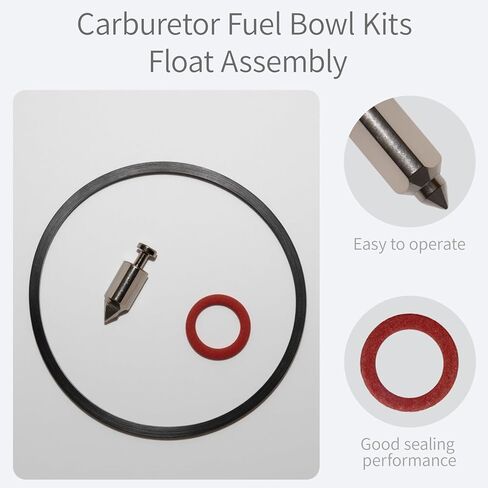 2 Set Carburetor Gasket Kit with Needle Float Valve Compatible with Briggs & Stratton Replaces 497535 281165S 231855 69225 in Kuwait