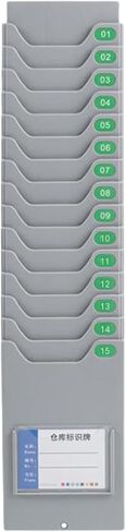 Milageto Time Cards Rack Wall Mount with Screw,Payroll Recorder Time Card Holder for Indoor Office Punch in Clock Out, with 25Pocket Slots in Kuwait
