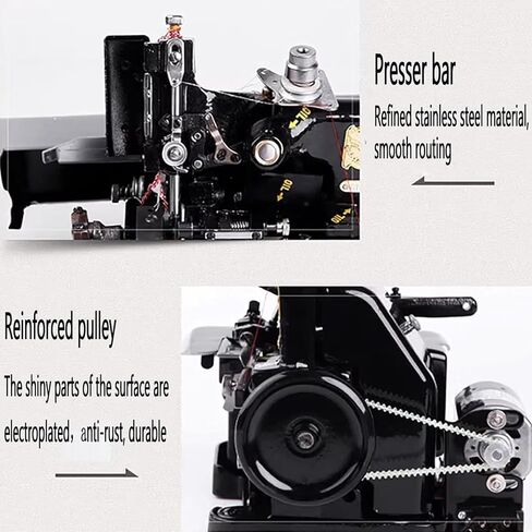 Overlock Sewing Machine for Hemming Sewing, 250W Sergers & Overlock Machines with Adjustable Stitch Length & 3000 Stitches Per Minute in Kuwait