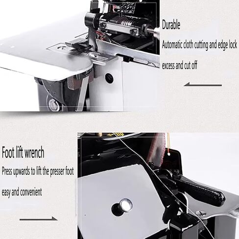 Overlock Sewing Machine for Hemming Sewing, 250W Sergers & Overlock Machines with Adjustable Stitch Length & 3000 Stitches Per Minute in Kuwait