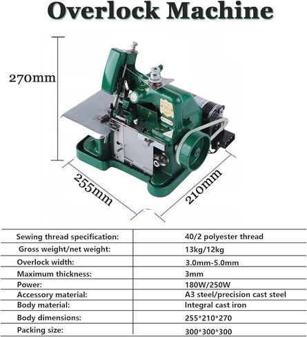 Heavy Duty Overlock Machine,Sewing Machine,Industrial Grade Overlock Machines,with Accessory Kit | Strong Motor,Overlock Width 3.0-5.0mm in Kuwait