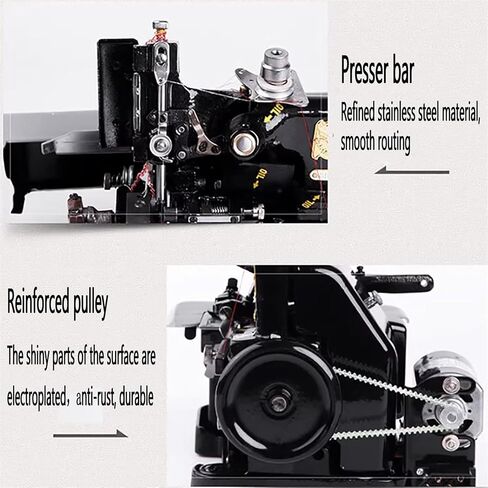 Overlock Sewing Machine, Sergers & Overlock Machines with 3 Stitch Capability, Adjustable Stitch Length & 3000 Stitches Per Minute, Metal Frame in Kuwait