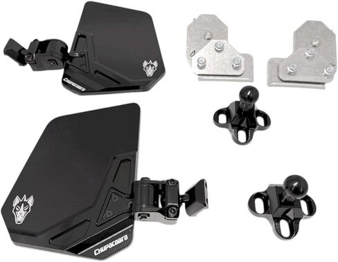 Chupacabra Offroad Cuero UTE UTV Mirrors (2) Compatabile With Polaris Xpedition Doors in Kuwait